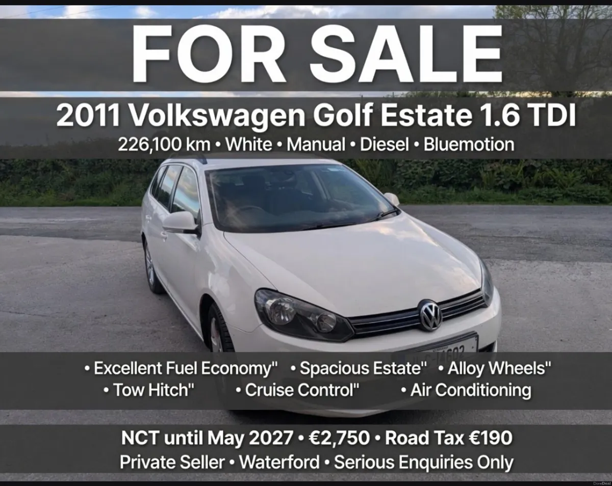 2011 VW Golf Estate
1.6 TDI - Image 1