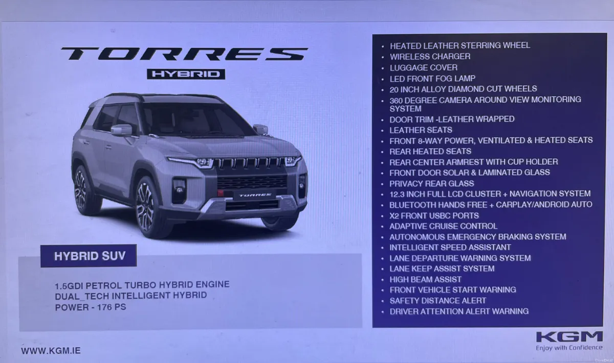 2026 Ssangyong Torres Hybrid 1.5 - Image 2