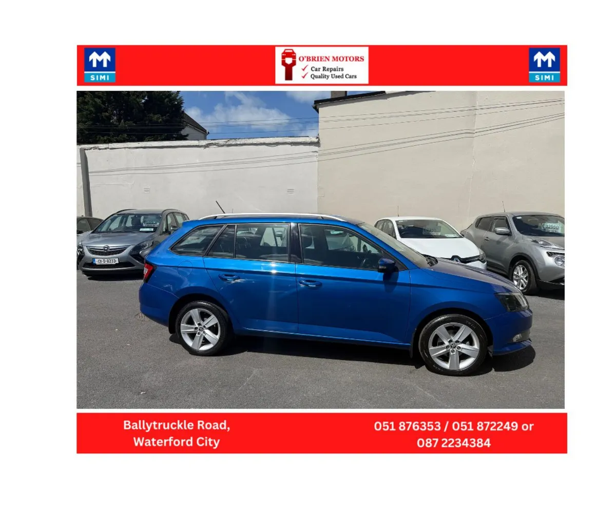 2018 Skoda Fabia, 1 LTR, Petrol, Estate, Blue. - Image 3