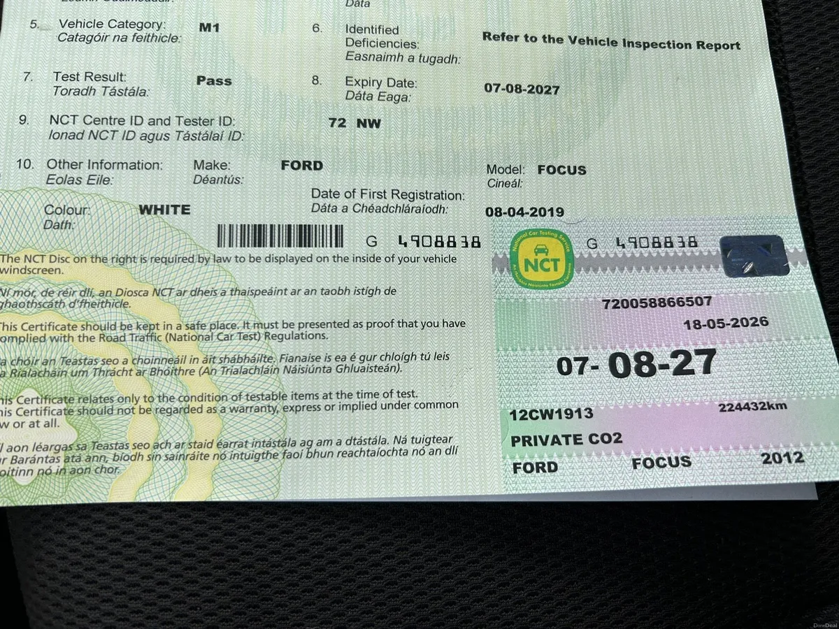 2012 Ford Focus 1.6tdi.. New NCT & New Service - Image 1