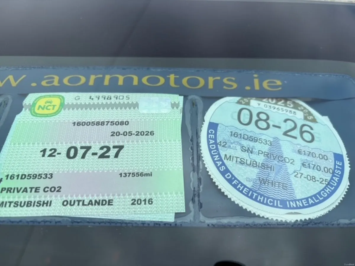 Mitsubishi Outlander 2016 HYBRID 4 WD NCT 2027 - Image 2