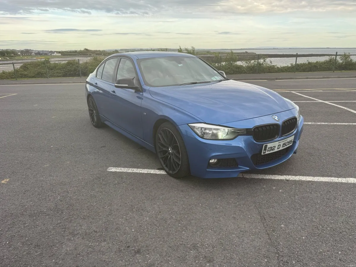 BMW 330d M Sport 2013 Estoril Blue - Red Interior - Image 2