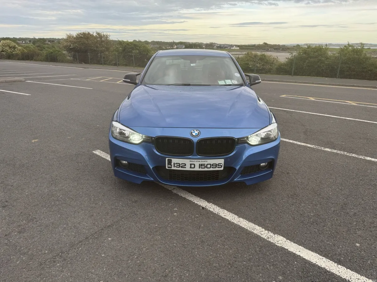 BMW 330d M Sport 2013 Estoril Blue - Red Interior - Image 3