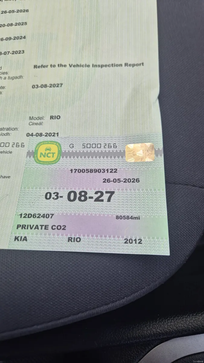 Kia Rio 2012 1.2 LX 5dr - NEW NCT 08-28 - FSH - Image 2