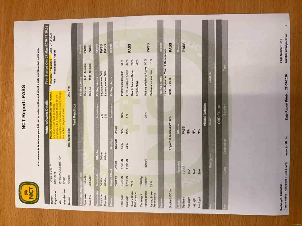 FORD FOCUS 2008 - 1.6 TDCi - NEW NCT - Image 3