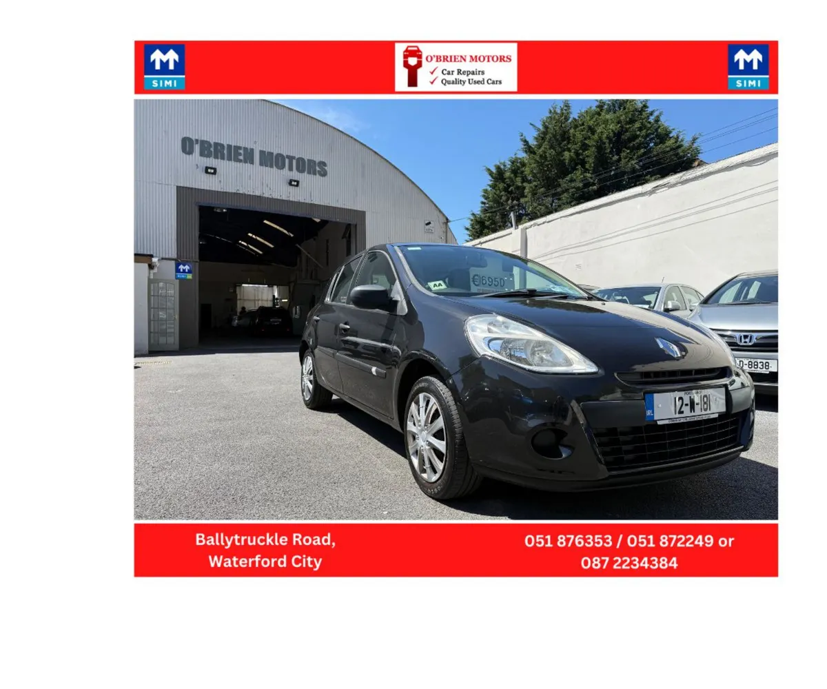 2012 Renault Clio, Black,1.2ltr,5Door,Hatchback - Image 1