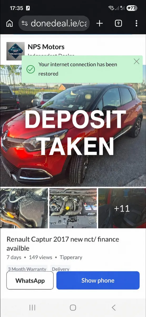 Renault Captur 2017 new nct/ finance availble - Image 1