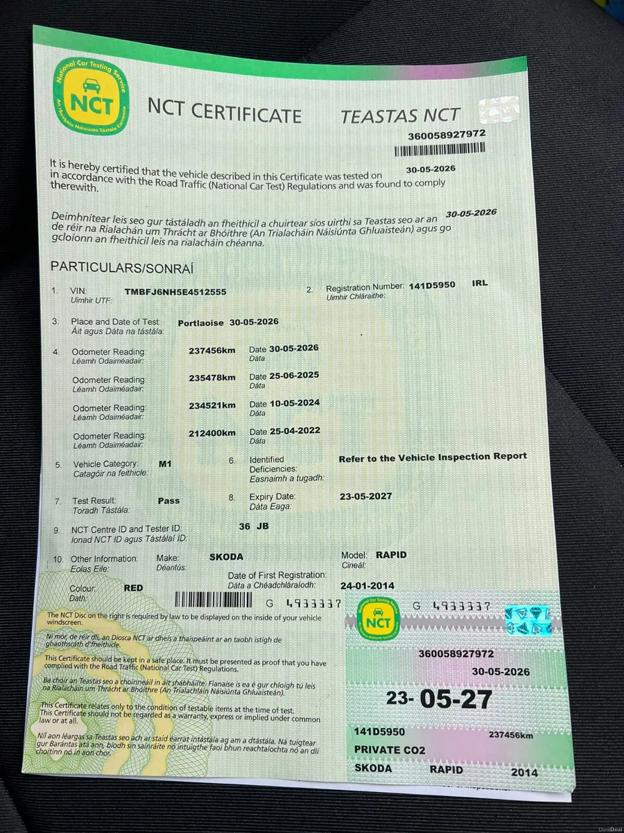 Skoda Rapid 2014 1.6 TDI Automatic new nct 6/27 - Image 4