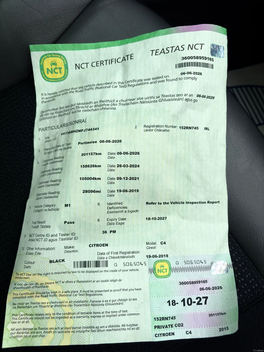 Citroen C4 Grand Picasso 2015 1.6HDI new nct 10/27 - Image 4