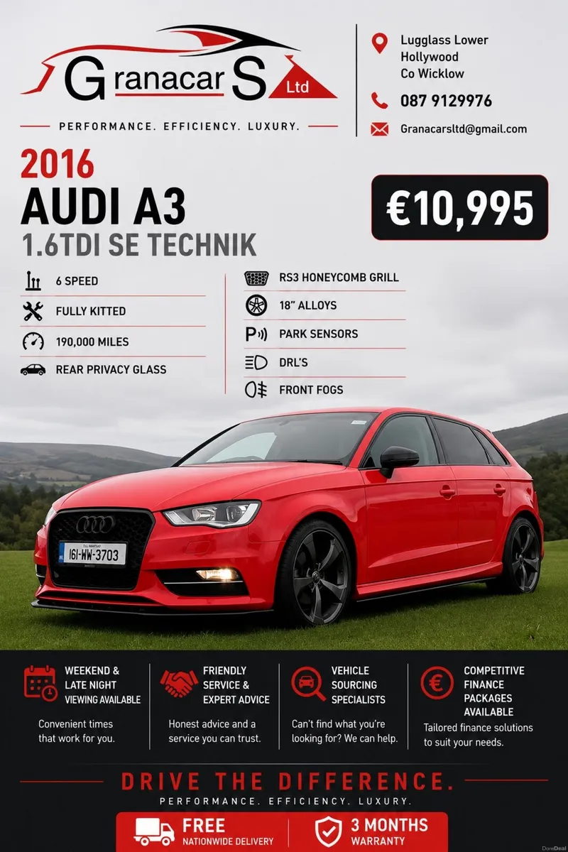 2016 Audi A3 1.6Tdi SE Technik *Kitted* - Image 1