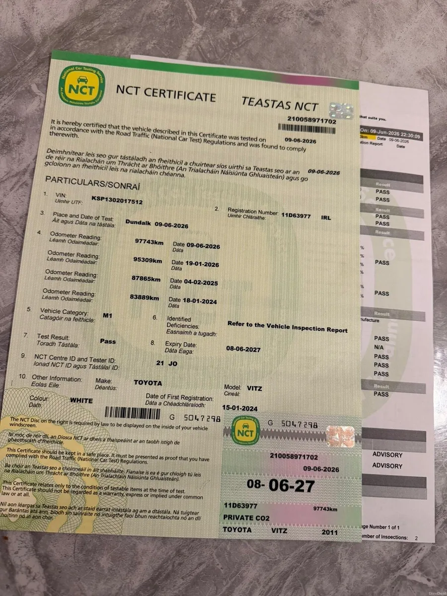 Automatic Toyota vitz 1.0 petrol low kms new nct - Image 3