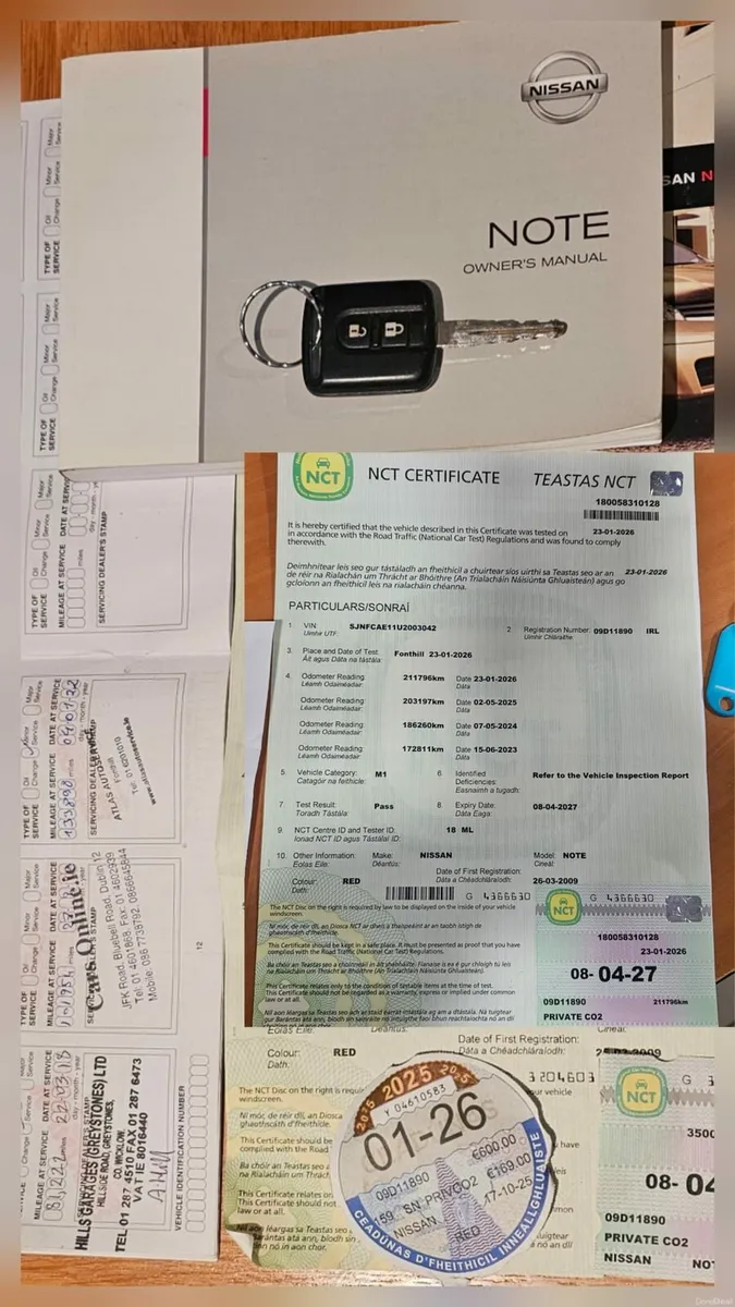 09 nissan note automatic NCT 04/26 - Image 3