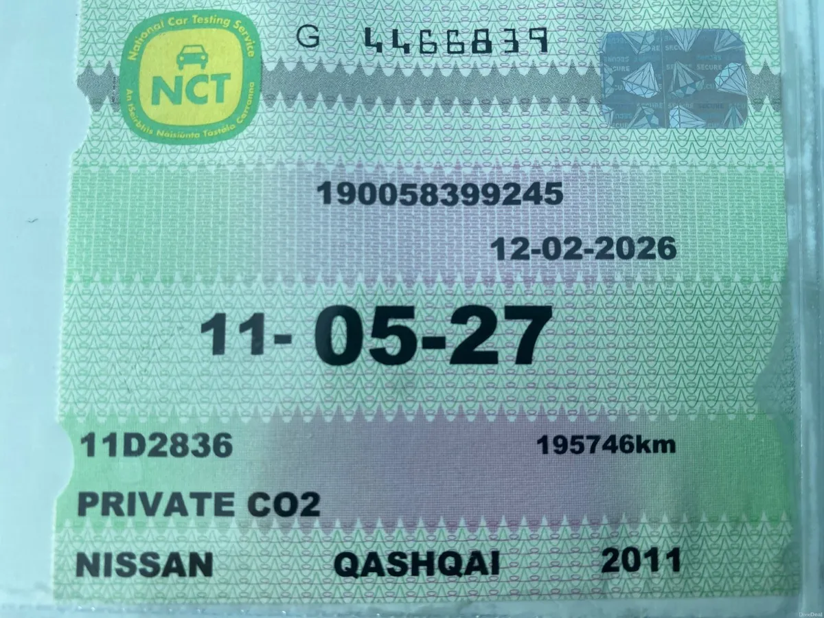 11 Nissan Qashqai 1.5DCI NCT  11th May 2027 - Image 1