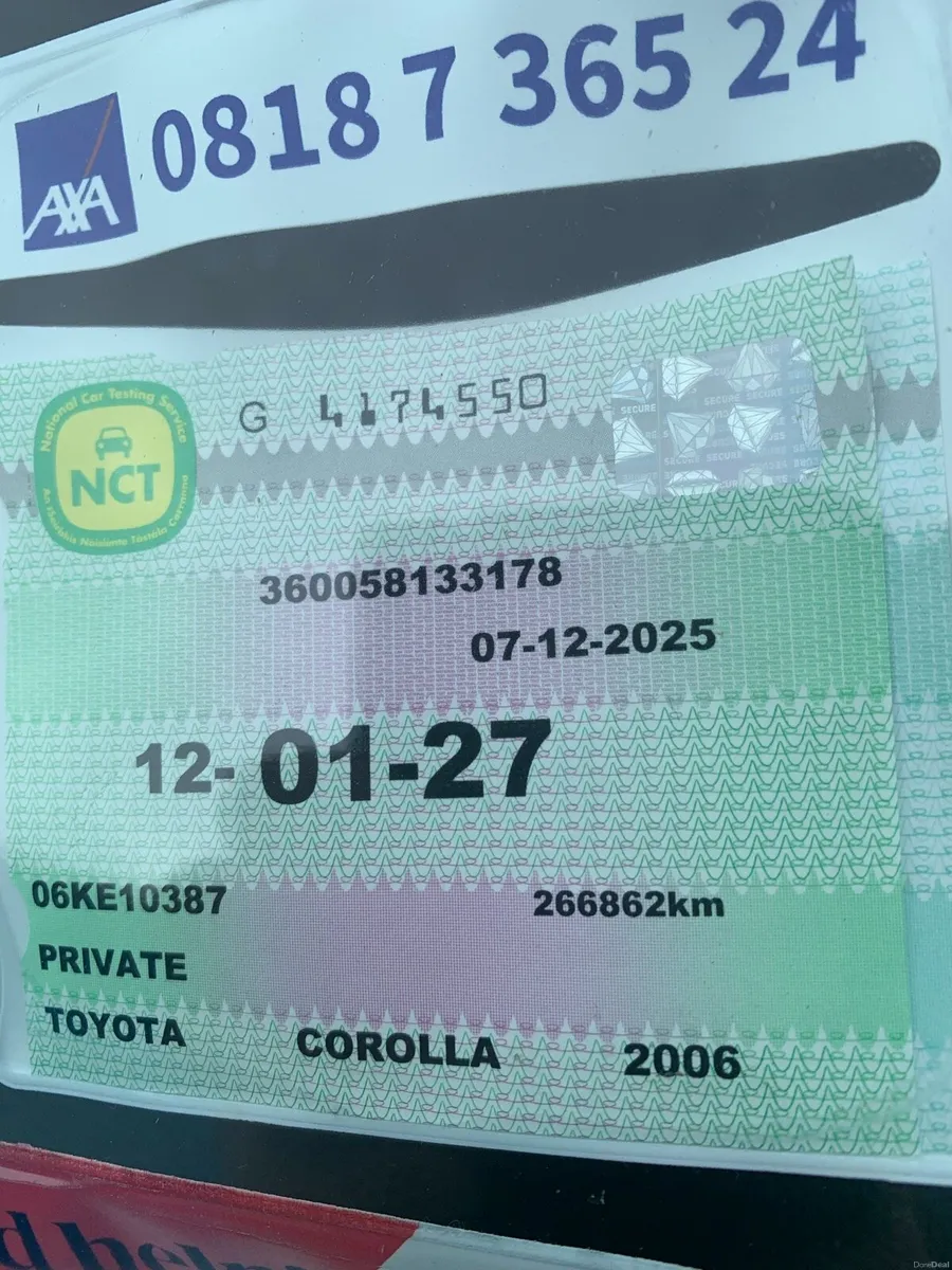 Toyota Corolla new nct to 2027, taxed also, - Image 4