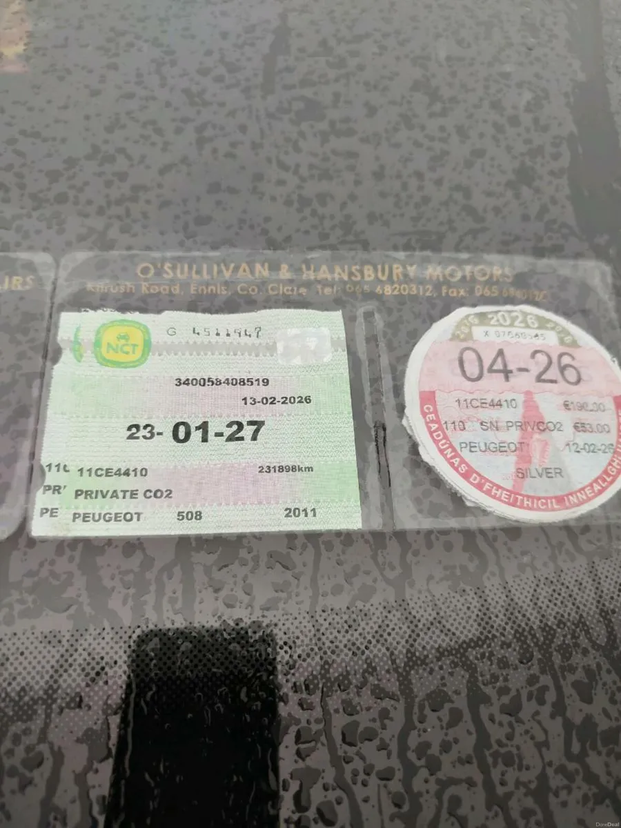 Peugeot 508 1.6 ehdi fresh Nct 3 months tax - Image 1