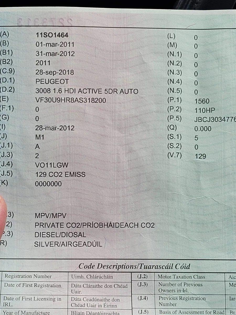 Peugeot 3008 2011 automatic nct&taxed €2222 - Image 3