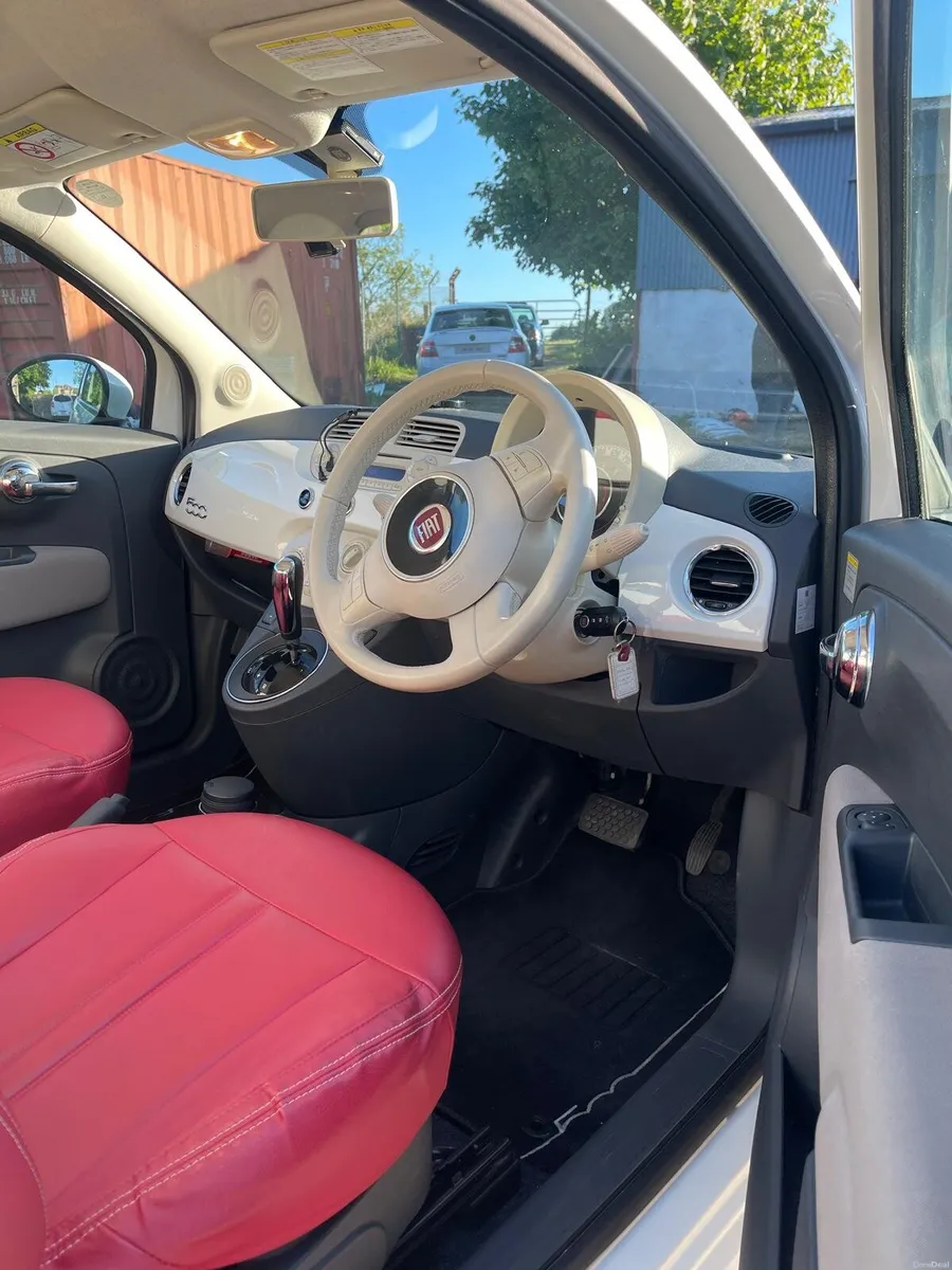 Fiat 500 red leather automatic - Image 4