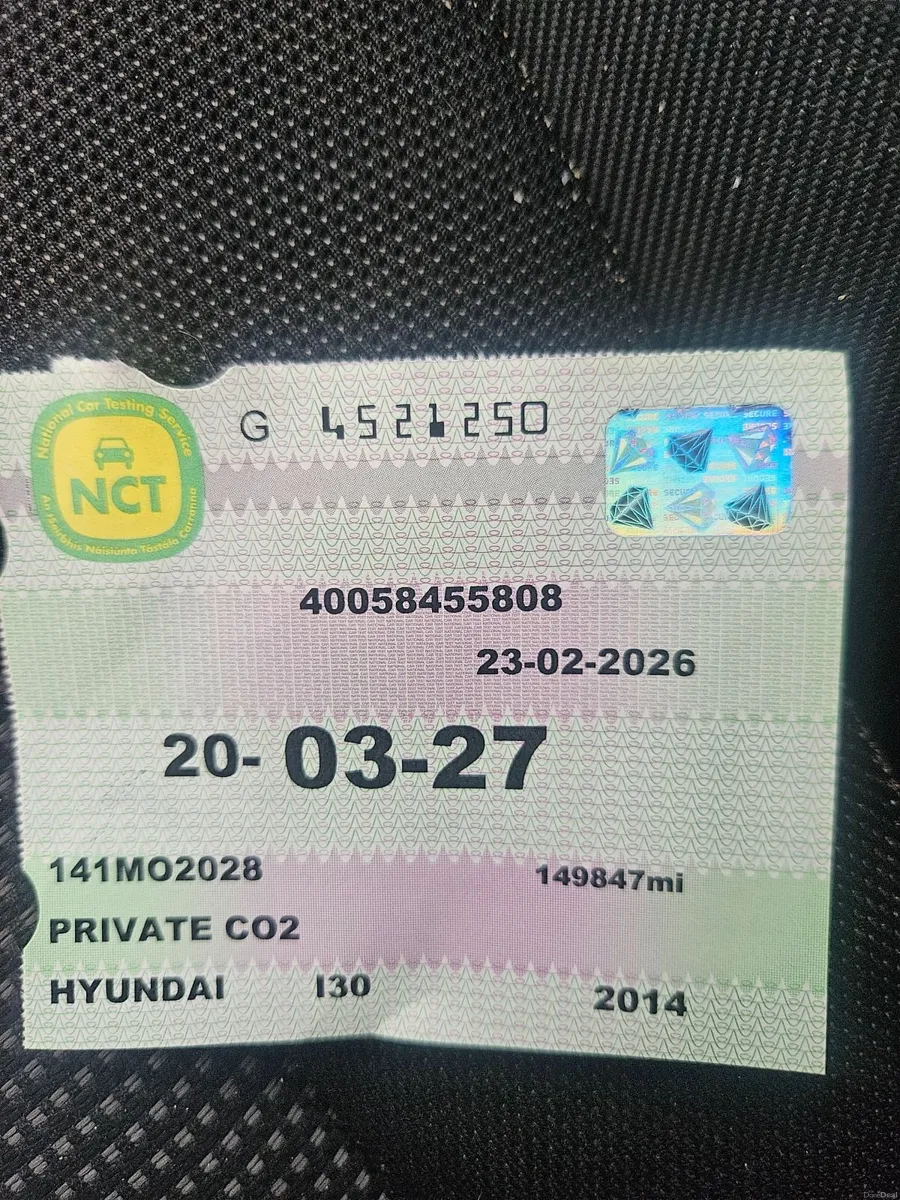 *NEW NCT* Hyundai i30 DELUX 1.6 DIESEL NCT MAR 27 - Image 2