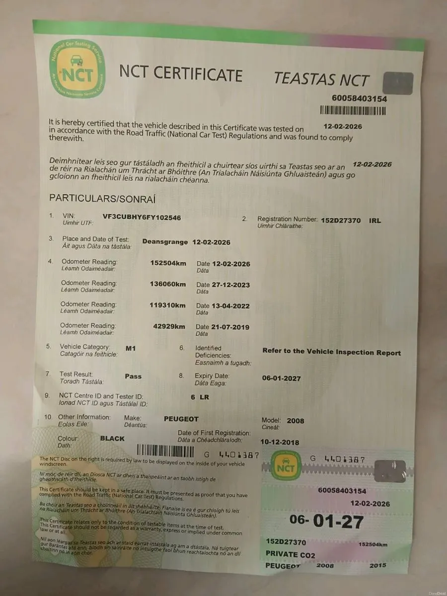 2015 Peugeot 2008 DIESEL 1.6 Allure model NCT - Image 2