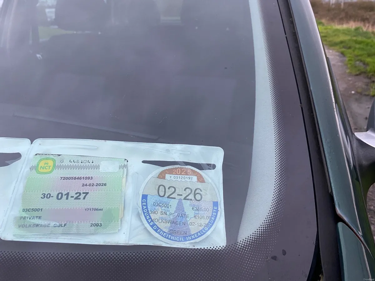 2003 VW GOLF 1.4 PETROL NEW NCT 1/27 TAXED - Image 1