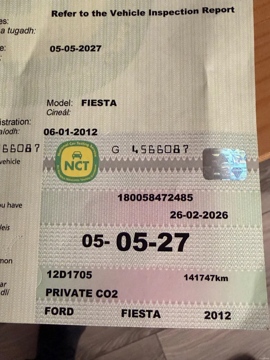 Ford Fiesta NCT 05/27 - Image 4