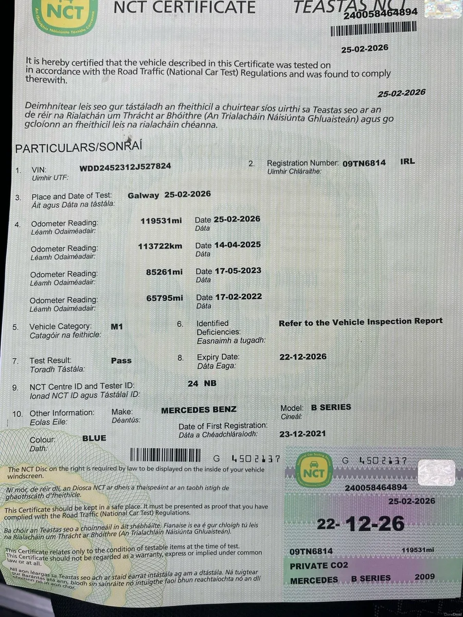 B class new nct 12/26 €2350 - Image 3