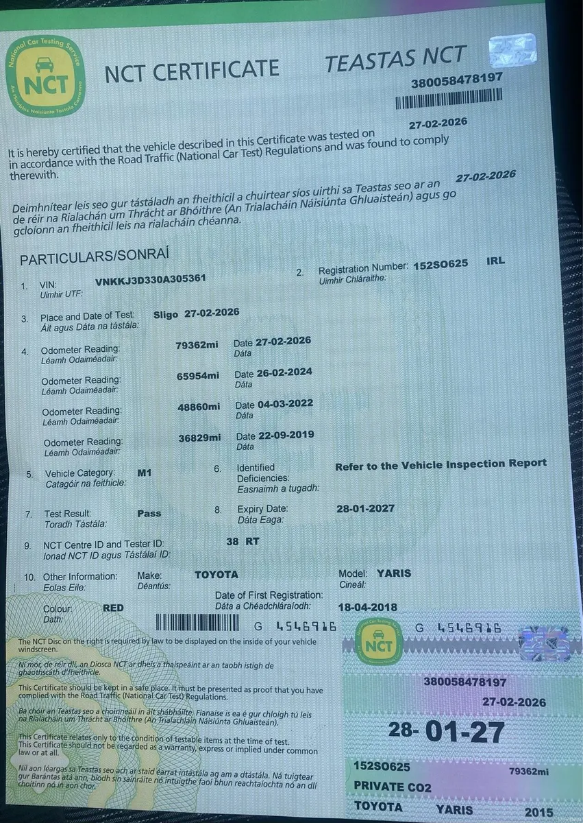 2015 Toyota Yaris New NCT - Image 2