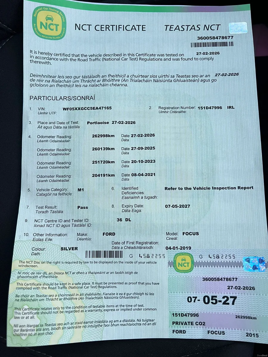 Ford Focus 2015 1.6 Diesel new nct 5/27 - Image 3