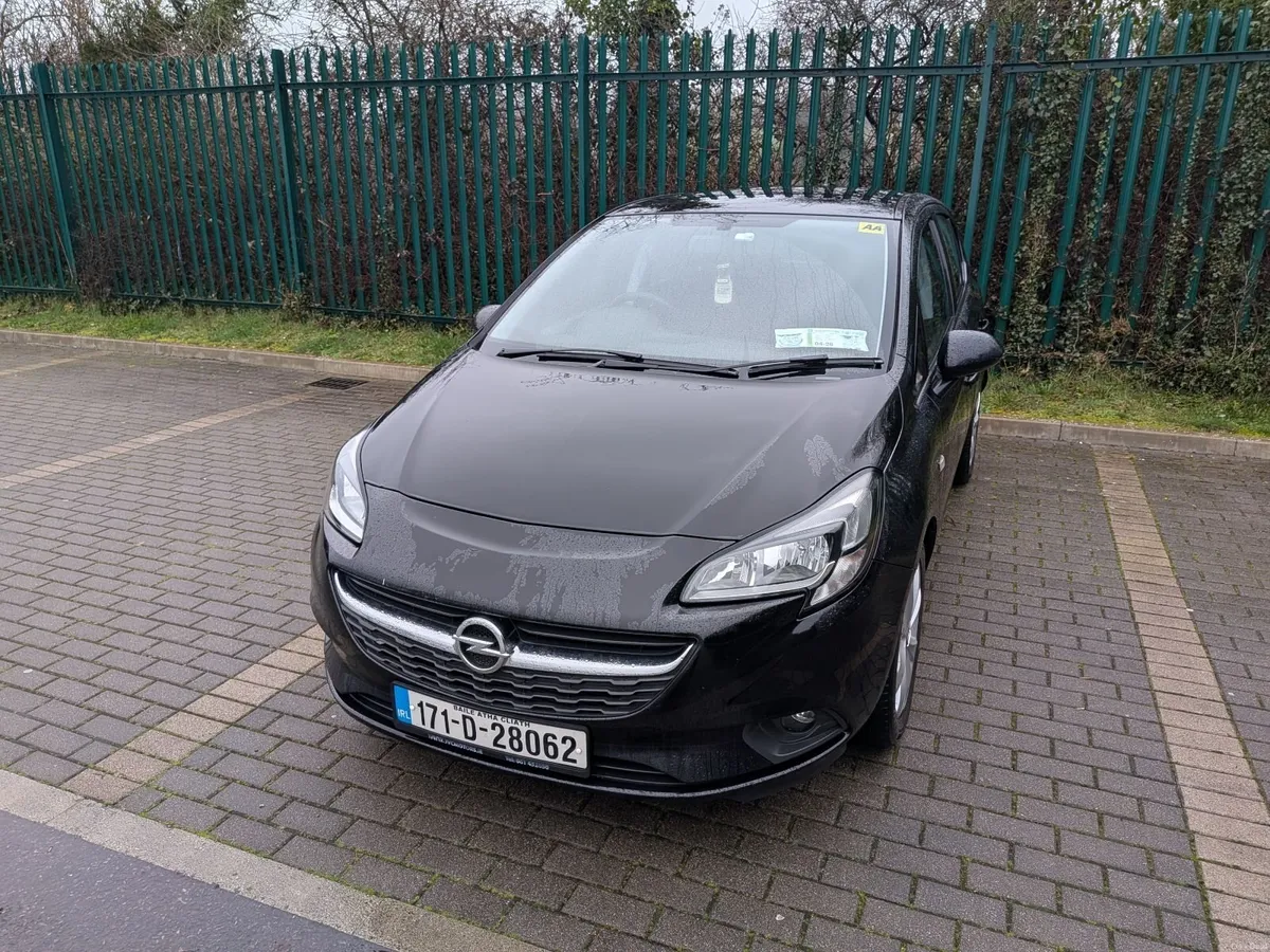 2017 Opel Corsa (black), 1.4L petrol, NCT 03/27 - Image 1