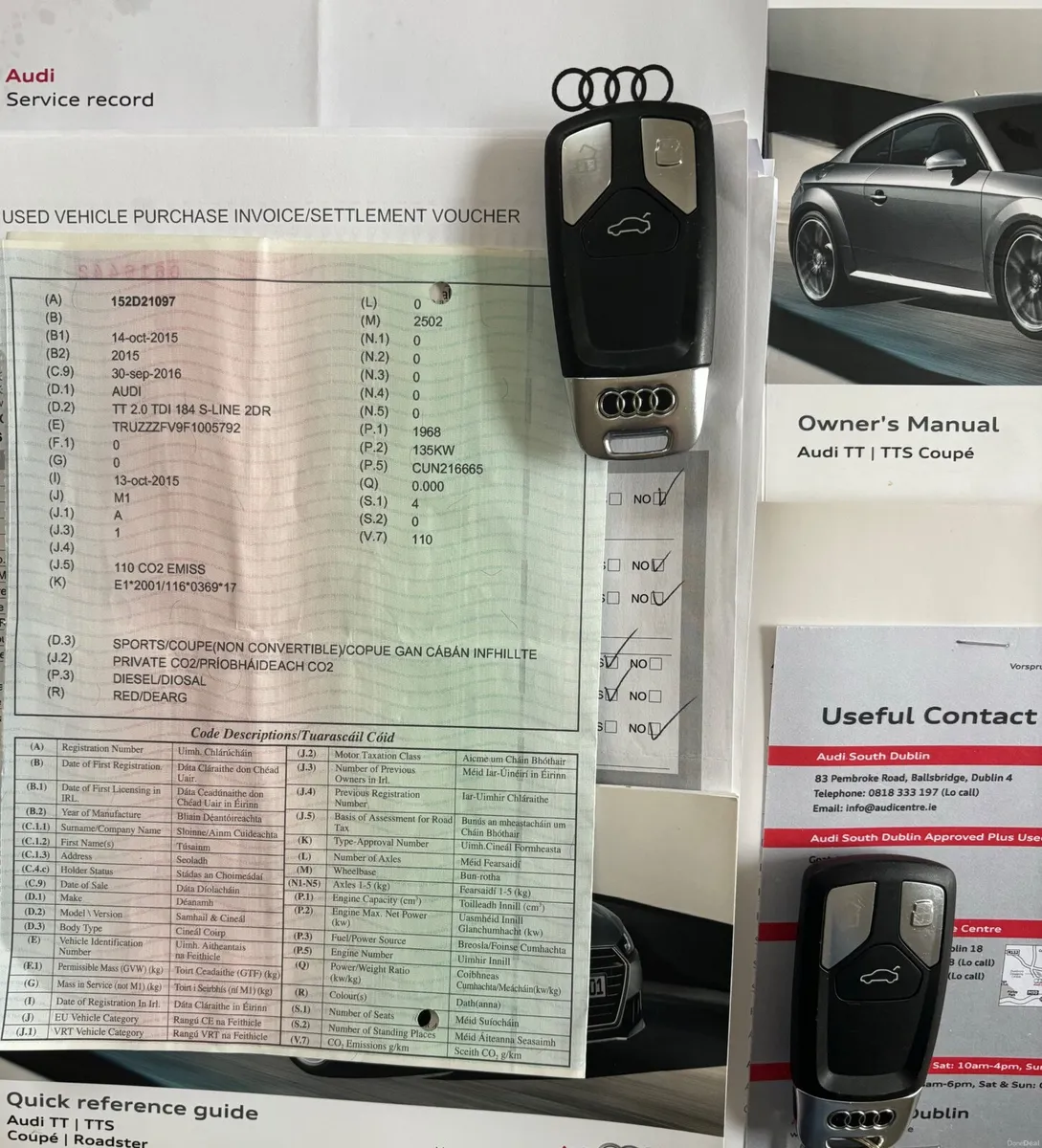 2015 audi tt 2 lt d S-Line new NCT Irish car manua - Image 4