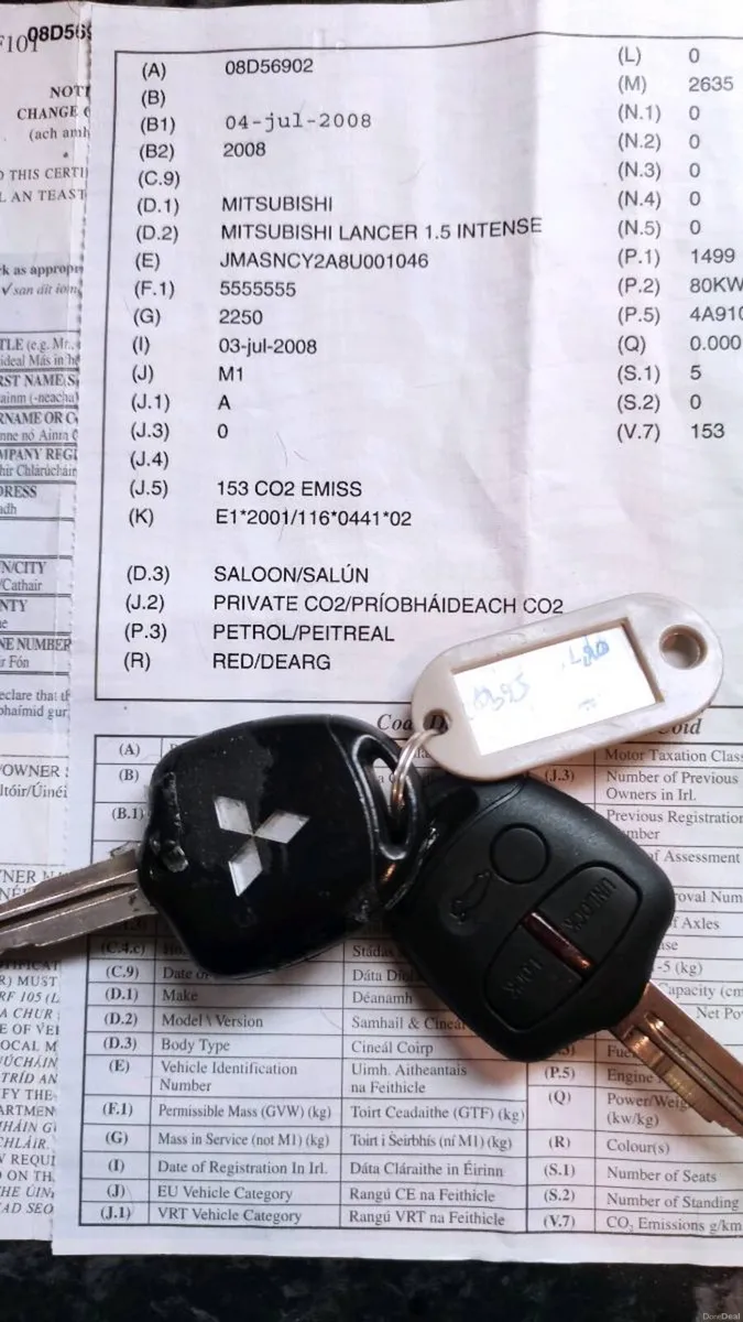 Mitsubishi lancer new new NCT taxed - Image 2