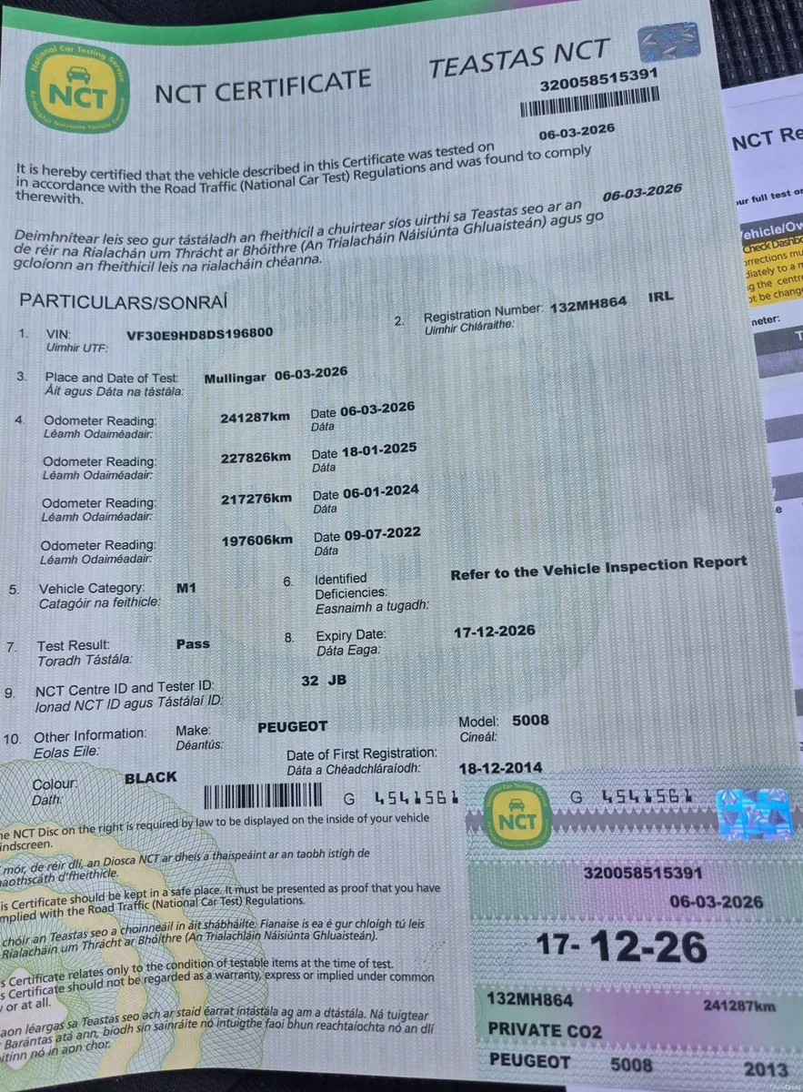 Peugeot 5008 2013 New Nct - Image 2