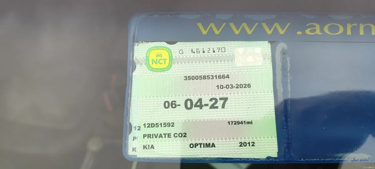 Kia Optima 2012 NCT 2027 - Image 2