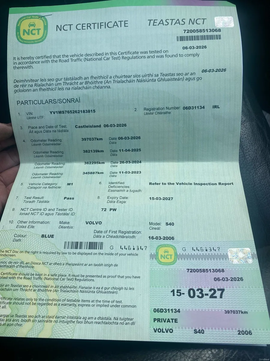 Volvo s40 new NCT 03-27 - Image 4