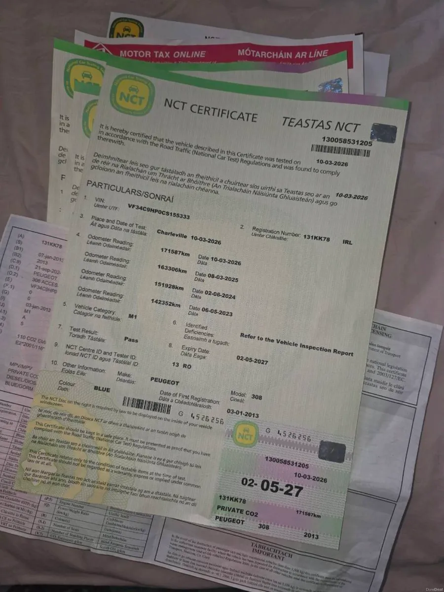 Peaugot 308 1.6  NCT MAY.2027 (14 MONTHS) - Image 2