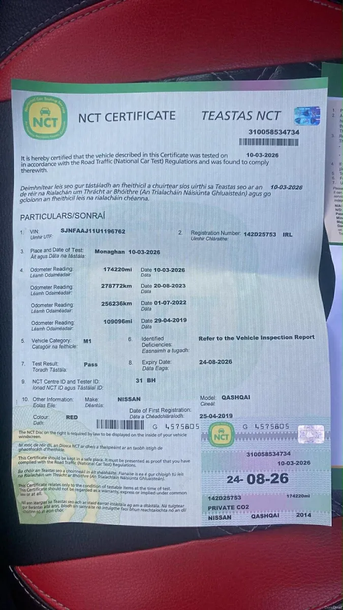 2014 Nissan Qashqai 1.5 DCI Premium New NCT 08/26 - Image 2