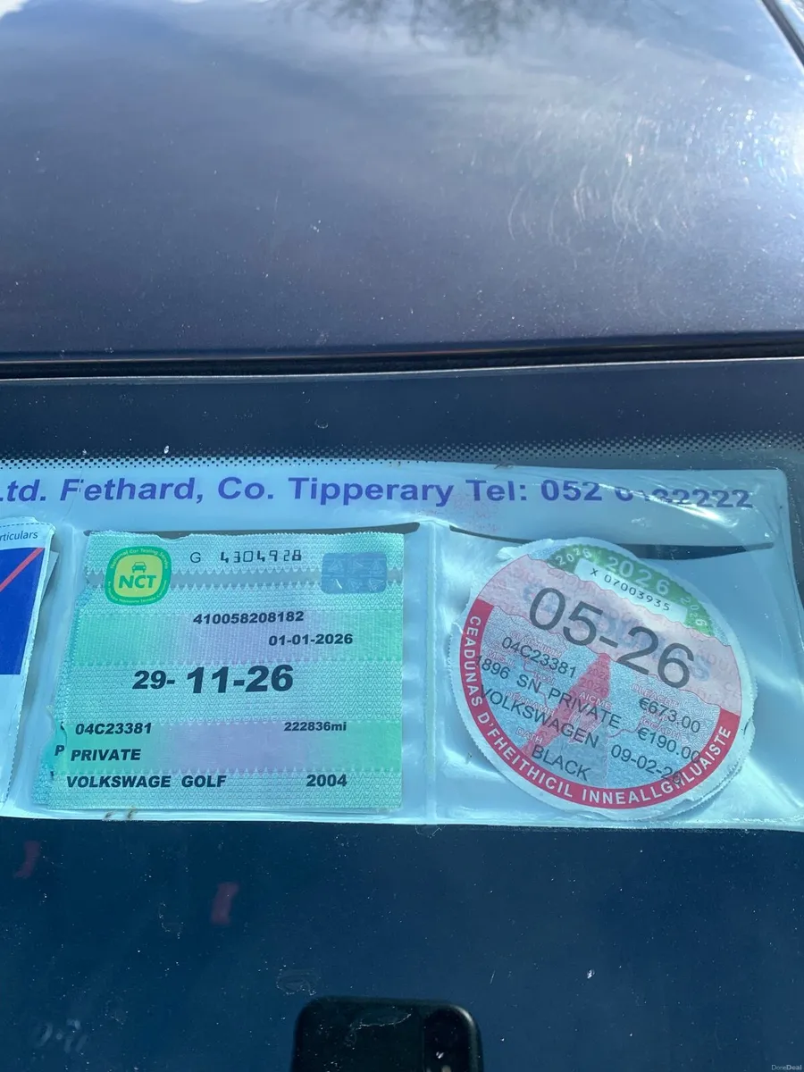Volkswagen Golf TDI, NCT&TAX - Image 2