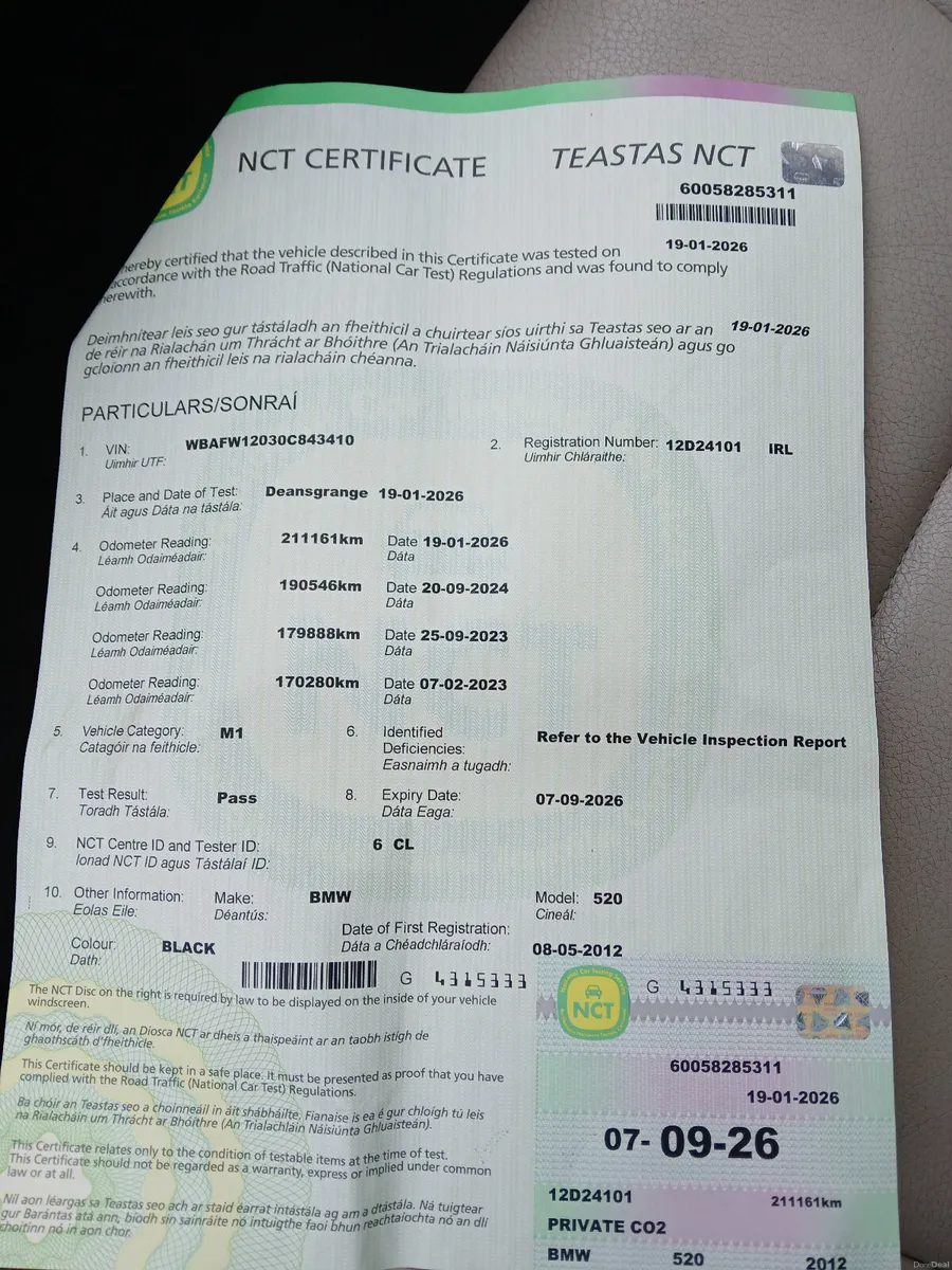 BMW 5-Series 2012 Low Mileage Sport Plus Model - Image 2