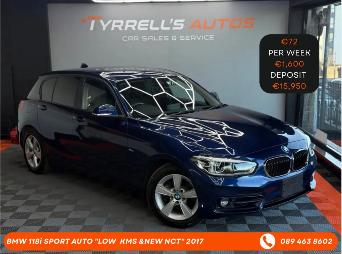 BMW 118i Sport Auto "NEW NCT&LOW KMS"  2017 - Image 1