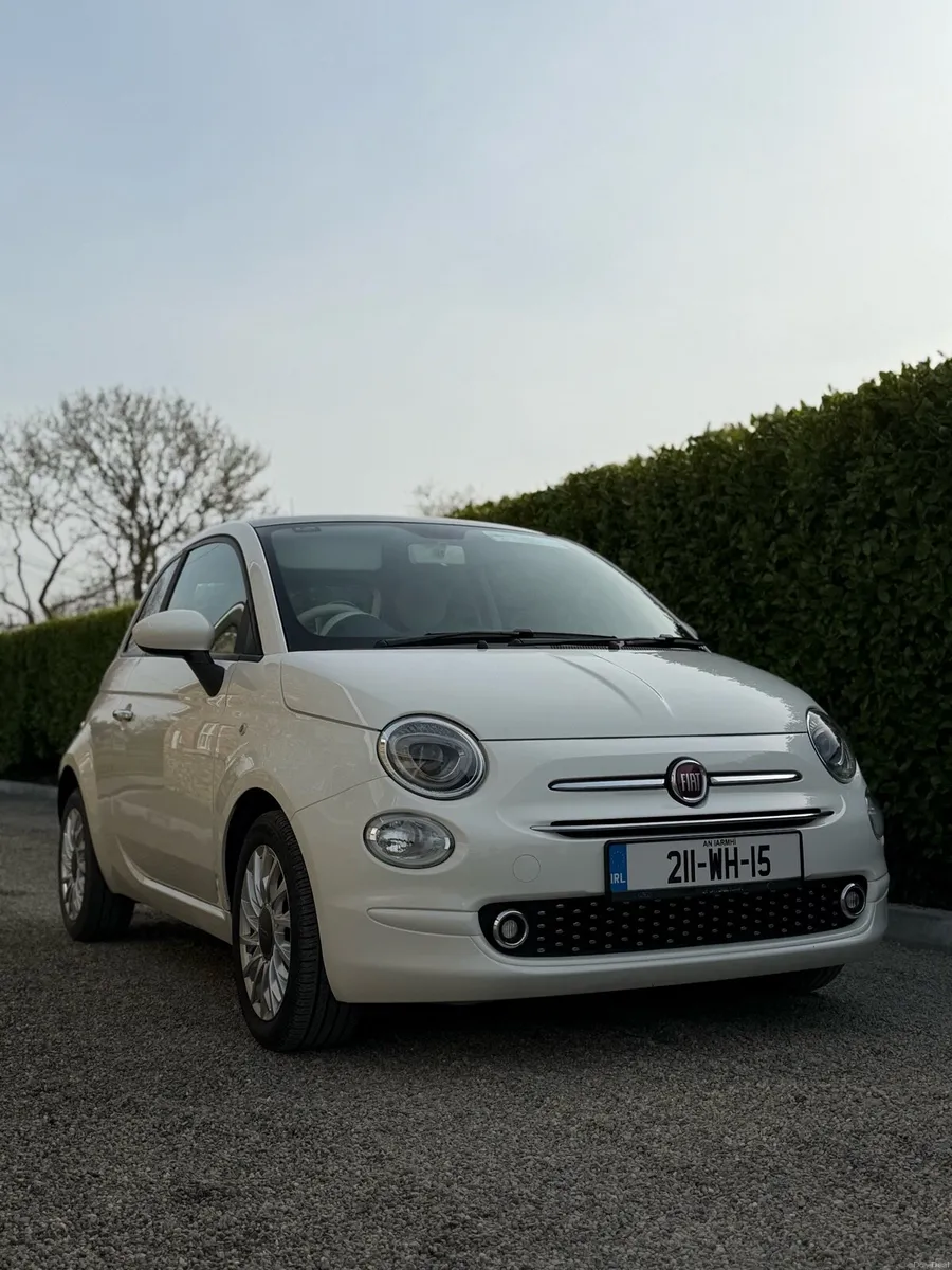 2021 Fiat 500 1.0L Mild-Hybrid Lounge – White - Image 1