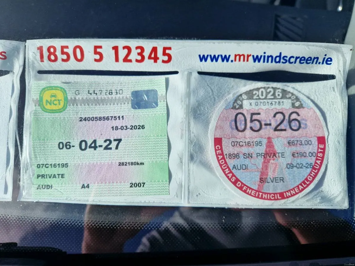 2007 Audi A4 1.9 TDI Sport – New NCT 04/27 – Taxed - Image 2