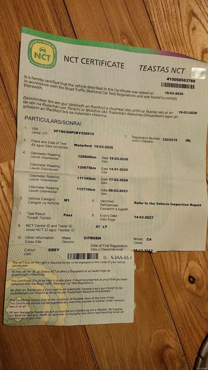 Citroen C4 2012 NCT 03/27 - Image 3