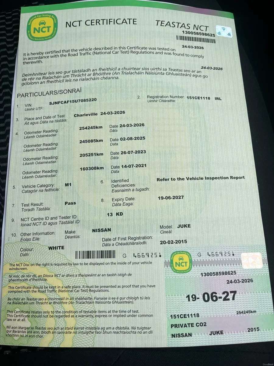 2015 Nissan Juke sport NEW NCT 06/27 taxed 1.5d - Image 2