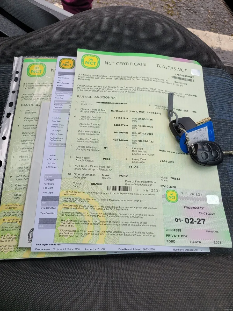 Ford Fiesta Zetec Steel 1.2L 2008   " New NCT" - Image 3