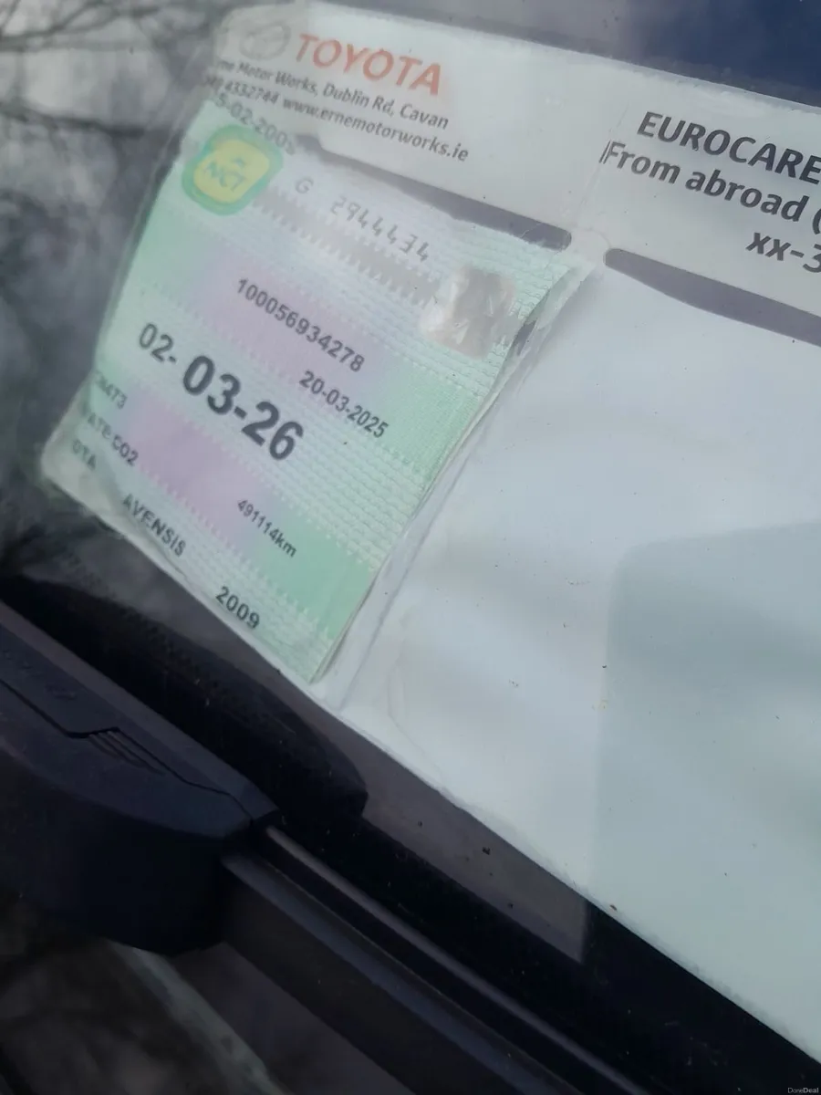 2009 Toyota Avensis d4d tax 08/26 - Image 3