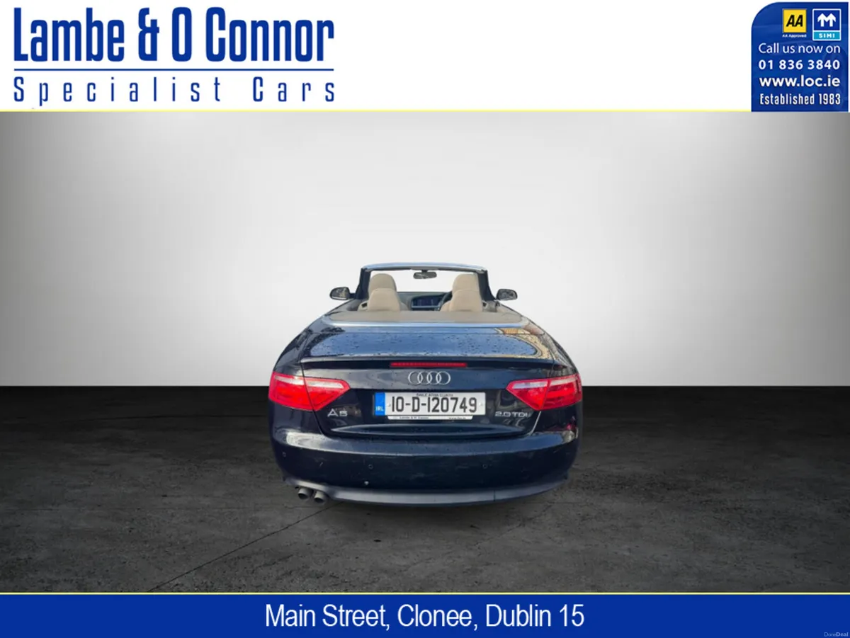 Audi A5 CABRIOLET 2.0 TDI SE *** BLACK / CREAM LEA - Image 3