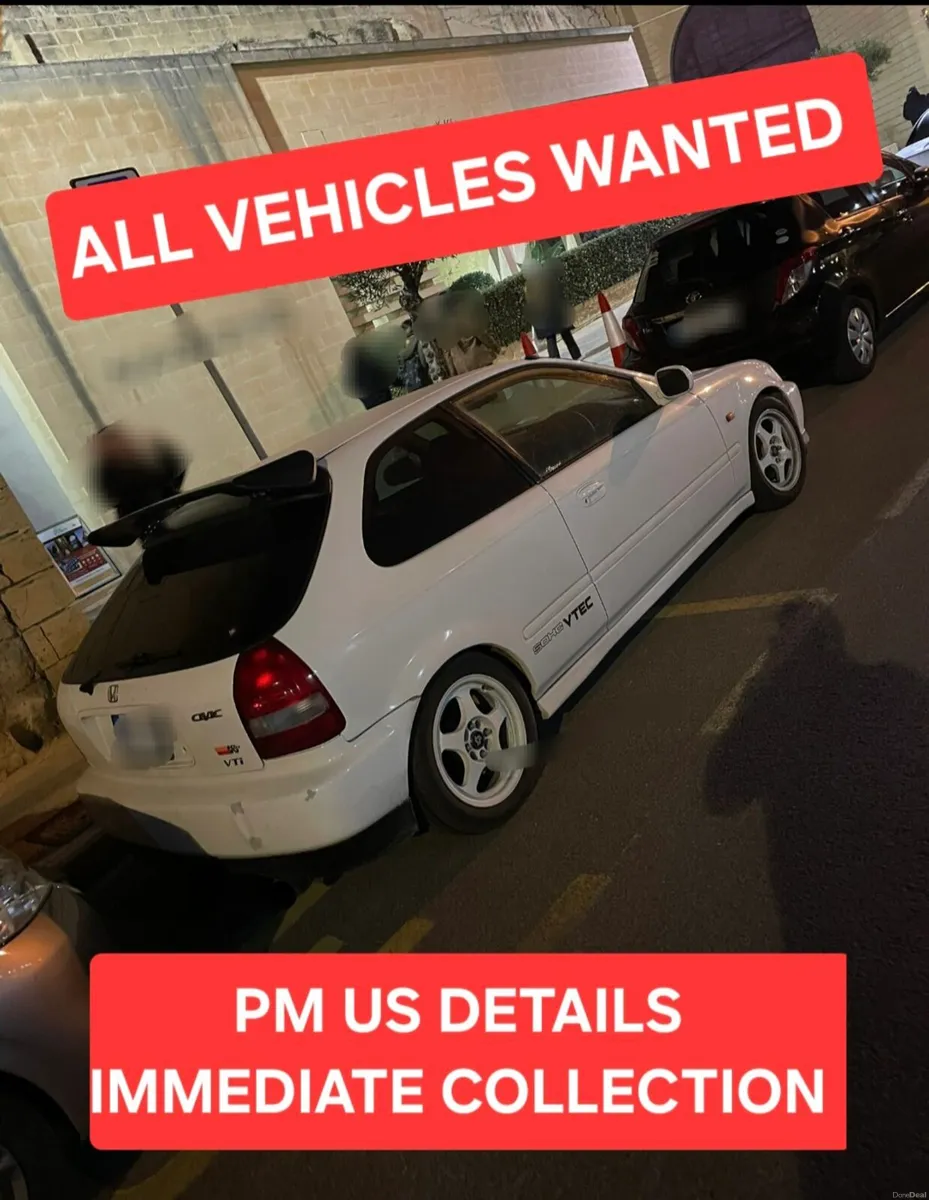 WANTED:
Cars, vans jeeps trucks motorbikes quads - Image 2