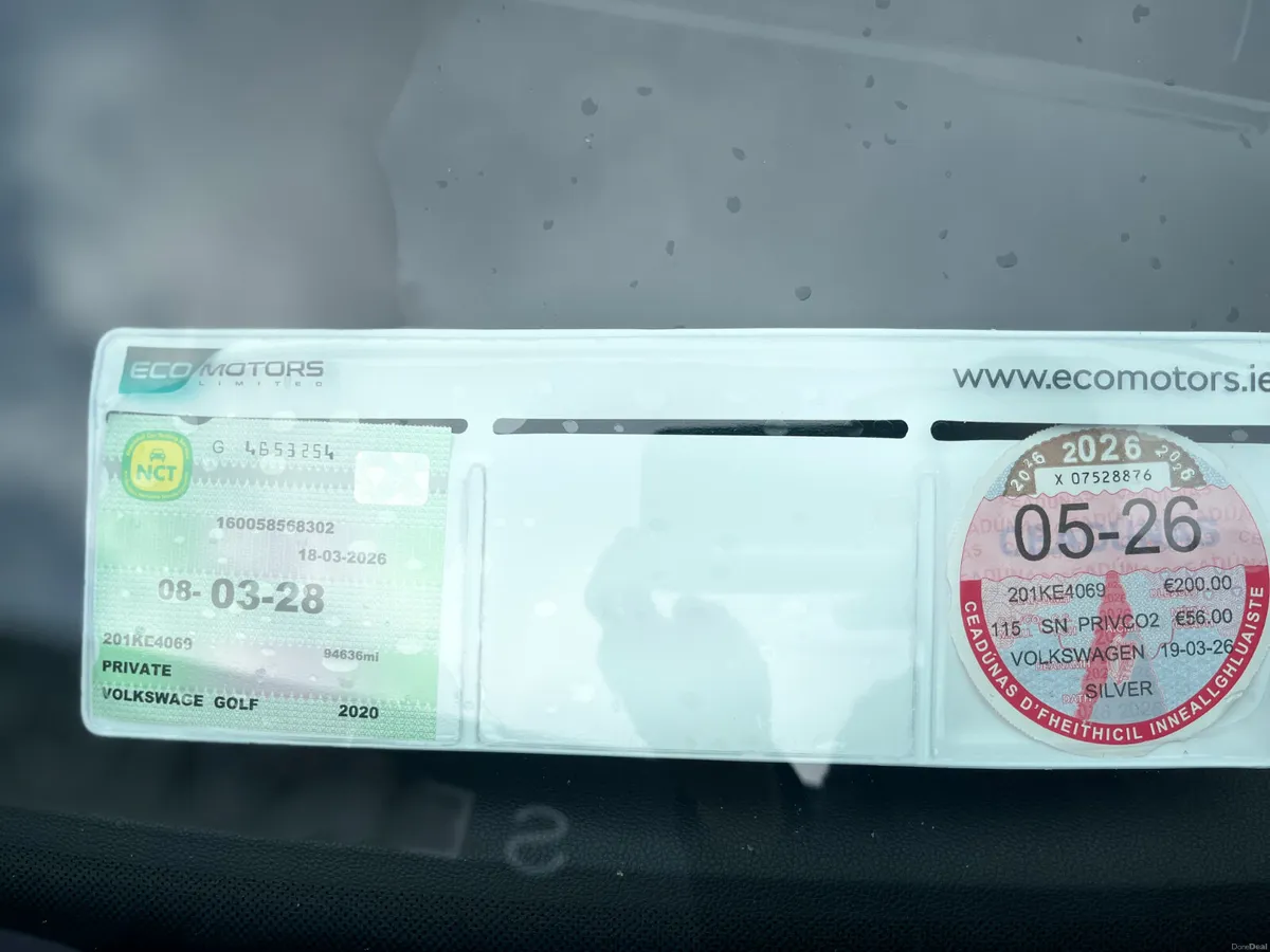 VW GOLF, 2020, 1.5 TSI, MANUAL, 2 YEAR NCT - TAXED - Image 4