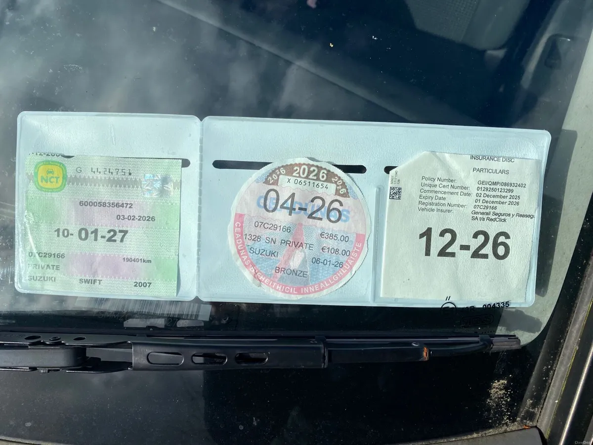 SUZUKI SWIFT NCT 27 YAX CURRENT AS NEW - Image 3