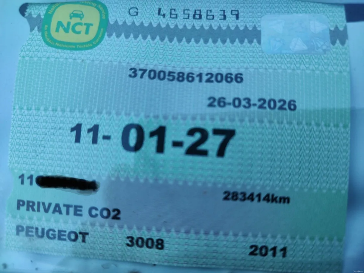 Peugeot 3008 2011 NEW NCT - Image 4